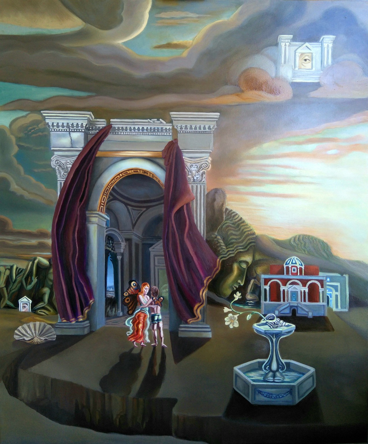 Surreal architectural painting